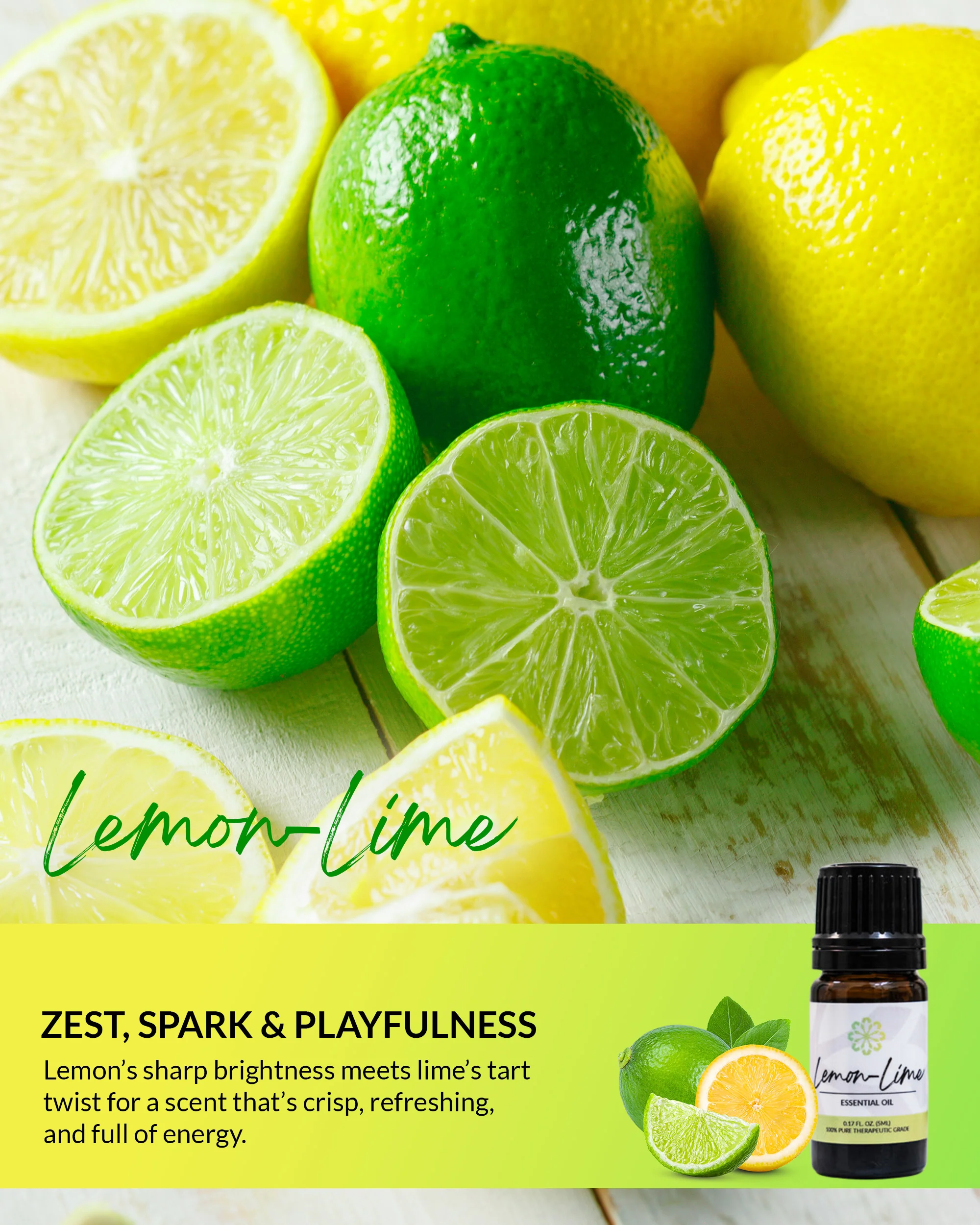 Lemon-Lime Essential Oil 5mL - Pure, Therapeutic Grade for Natural Cleansing & Uplift - Image 4