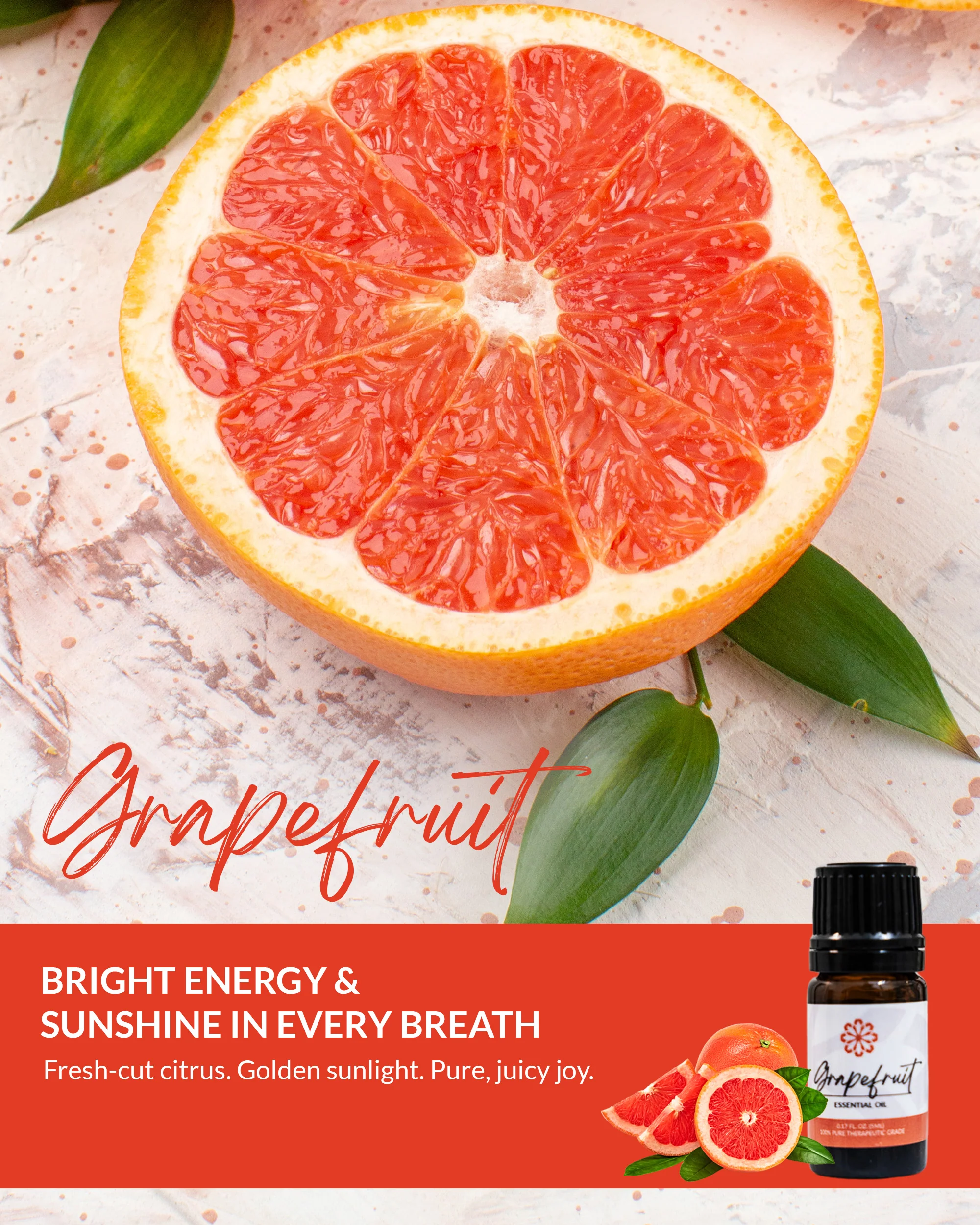 Grapefruit Essential Oil 5mL - Pure, Therapeutic Grade for Mood Balance & Stress Relief - Image 3