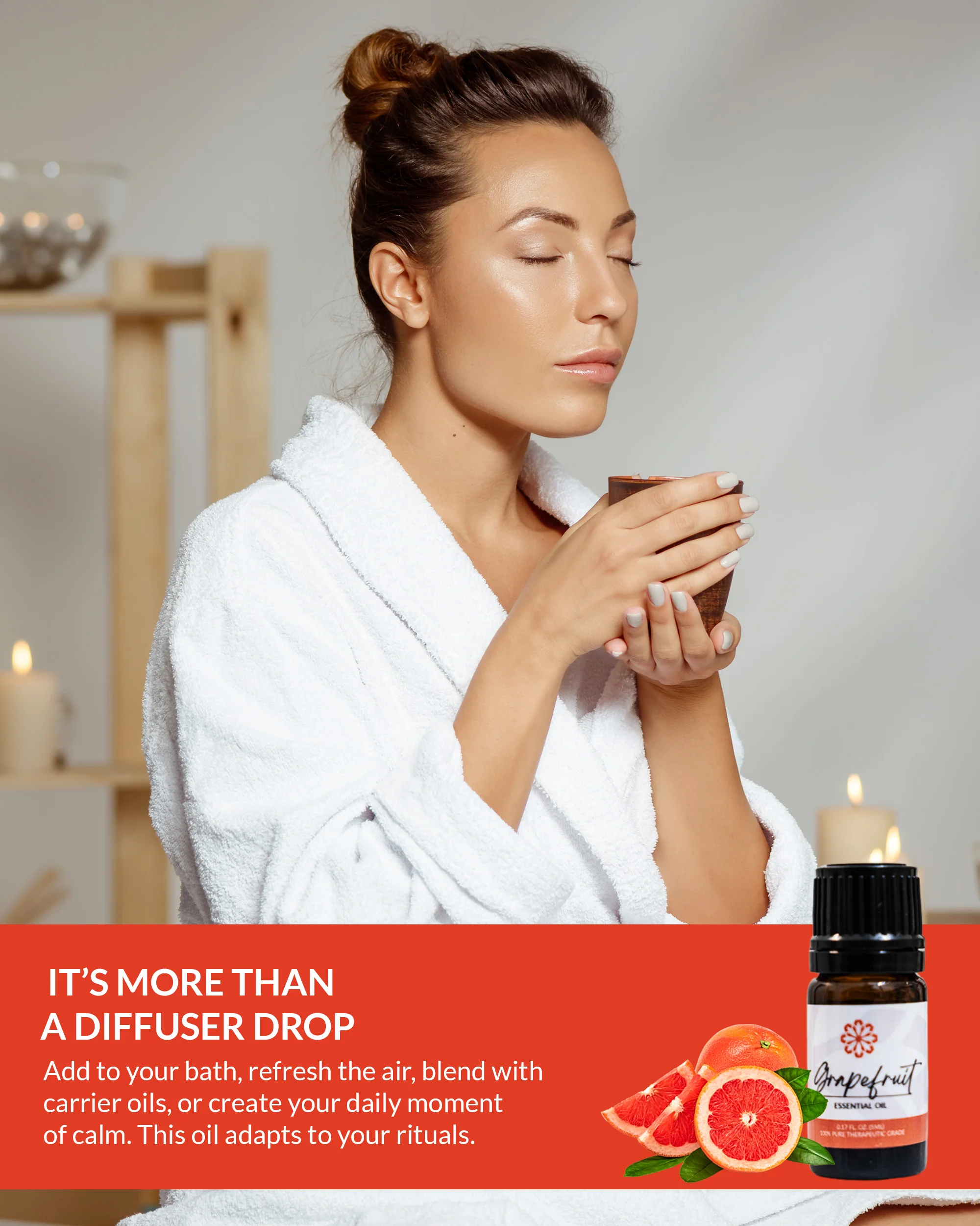 Grapefruit Essential Oil 5mL - Pure, Therapeutic Grade for Mood Balance & Stress Relief - Image 5