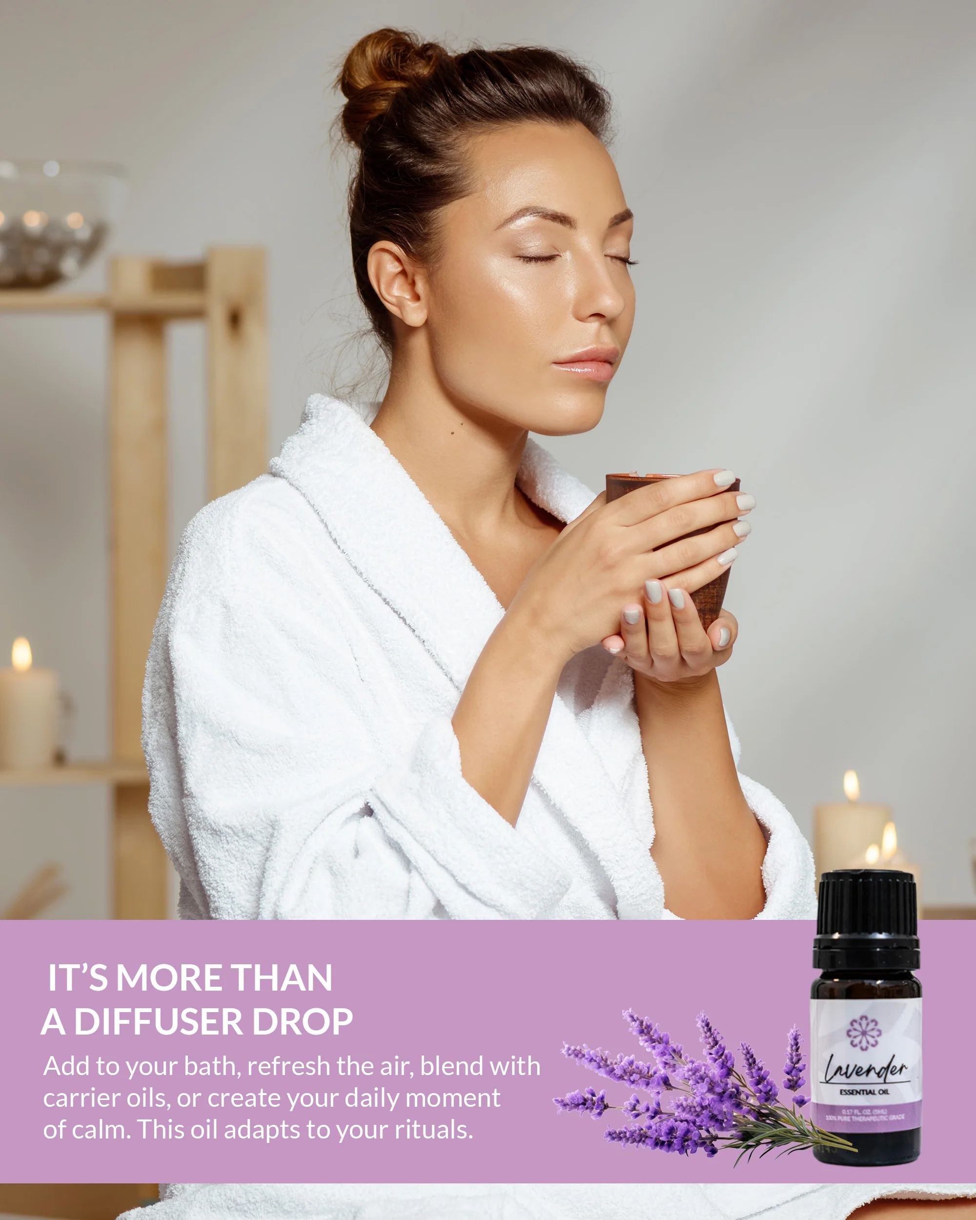 Lavender Essential Oil 5mL - Pure, Therapeutic Grade for Natural Relaxation & Stress Relief - Image 6