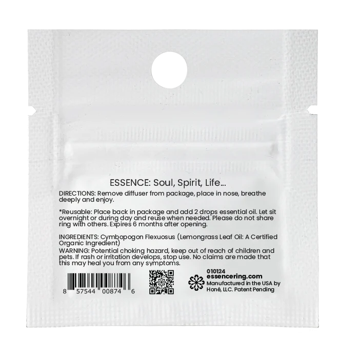 Lemongrass Scent Nasal Diffuser Ring - Image 3