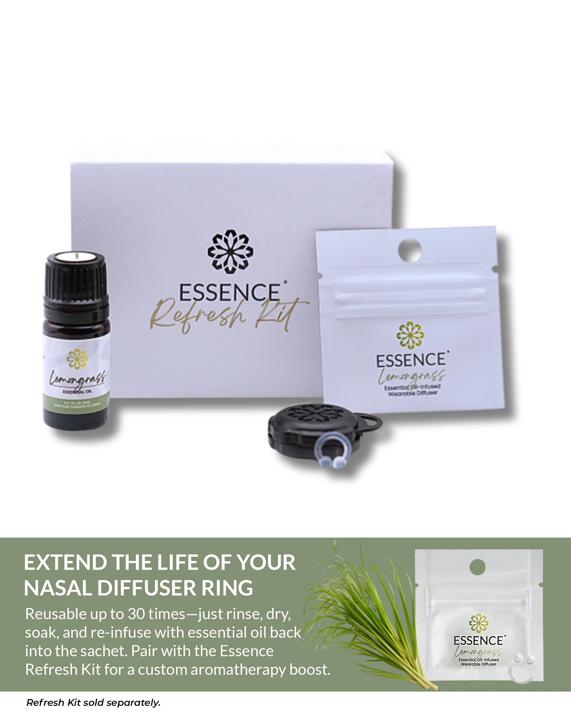 Lemongrass Scent Nasal Diffuser Ring - Image 8