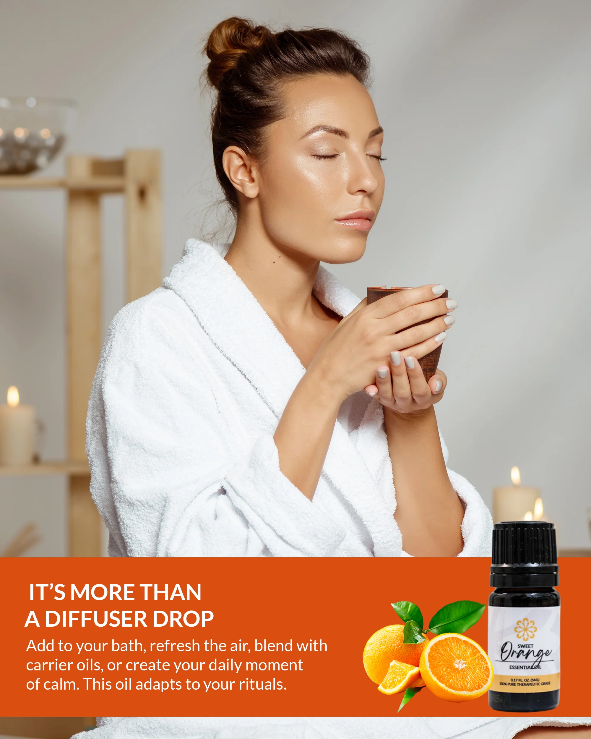Orange Essential Oil Blend 5mL - Natural Refreshment! - Image 4